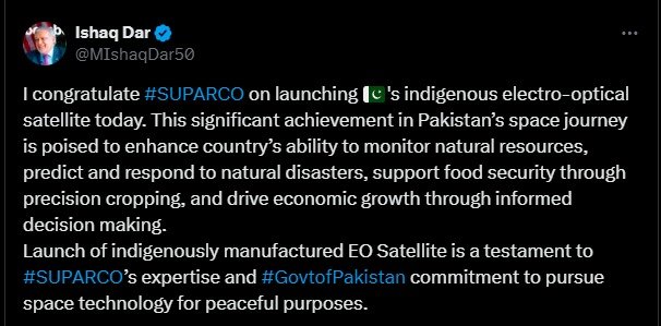 Ishaq Dar Post On X